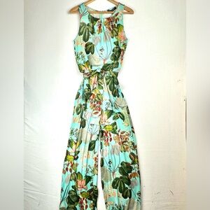 Isle Jacobsen Nice Floral Jumpsuit NWT Sapphire